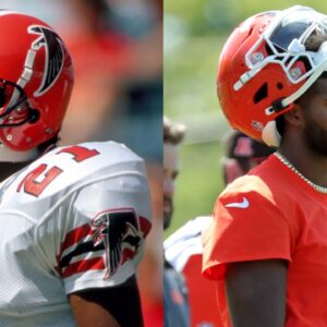 Deion Sanders (L) and Shedeur Sanders (R)