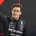 Pole position for George Russell UK, Mercedes AMG Petronas F1 Team 63 USA, Formula 1 World Championship, Grand Prix of Las Vegas, Las Vegas Strip Circuit