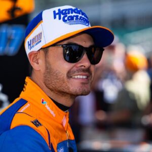 IndyCar Series driver Kyle Larson during Carb Day final practice for the Indianapolis 500 at Indianapolis Motor Speedway.