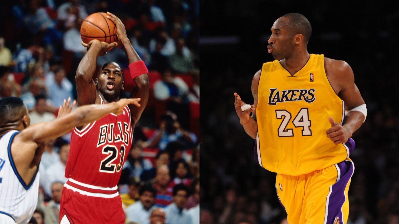 Michael Jordan (L) and Kobe Bryant (R)