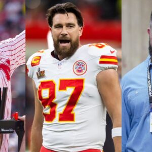 Will Compton, Travis Kelce, Jason Kelce