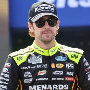 Ryan Blaney (12) during driver introductions for the NASCAR Food City 500 at Bristol Motor Speedway.