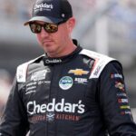NASCAR Cup Series driver Kyle Busch (8) during intros during the Goodyear 400 at Darlington Raceway.