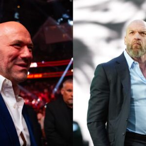 Dana White (L), Triple H (R)