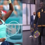 (L) Coco Gauff (R) Shaquille O'Neal