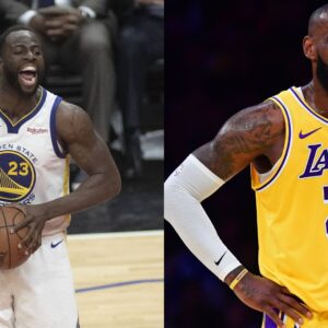 Draymond Green (L) and LeBron James (R)
