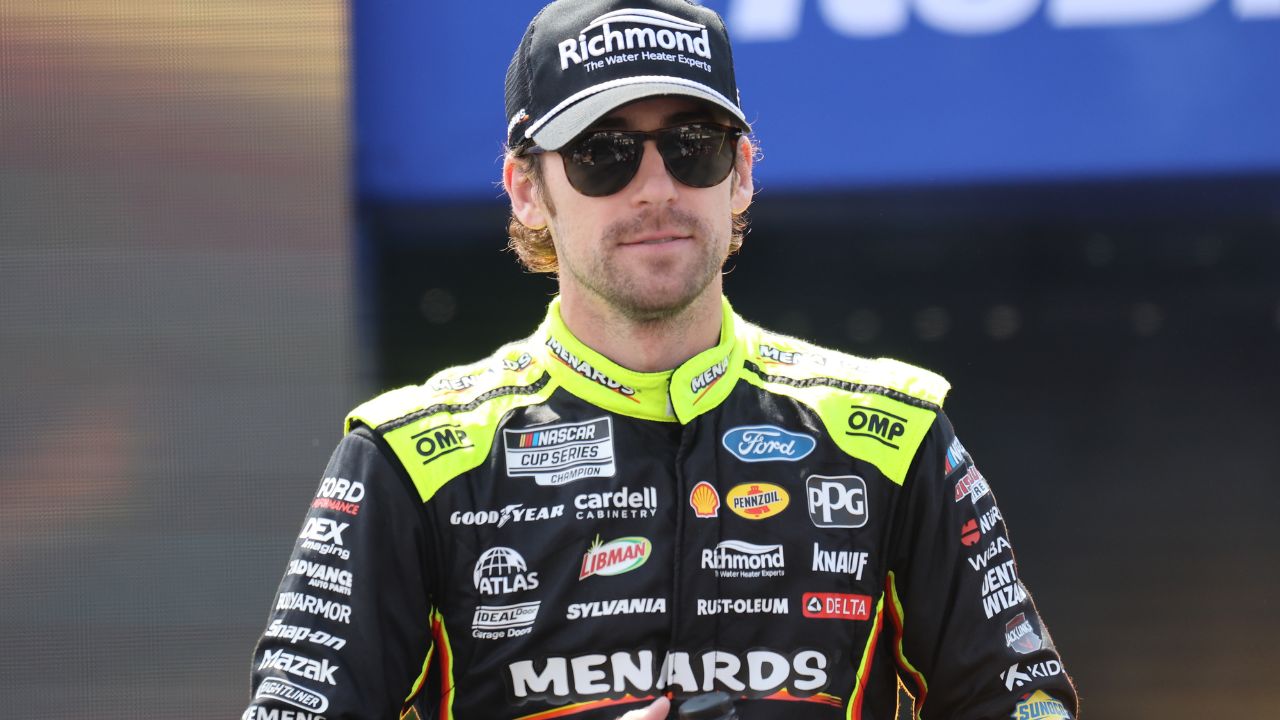NASCAR Cup Series driver Ryan Blaney (12) during driver introductions for the NASCAR Food City 500 at Bristol Motor Speedway.