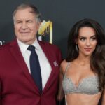 Bill Belichick and Jordon Hudson on the red carpet before Super Bowl LIX NFL Honors at Saenger Theatre.