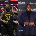 Stephen Curry and Draymond Green (Left) and LeSean McCoy (Right)