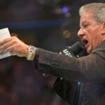 Bruce Buffer during UFC 315 at Bell Centre.