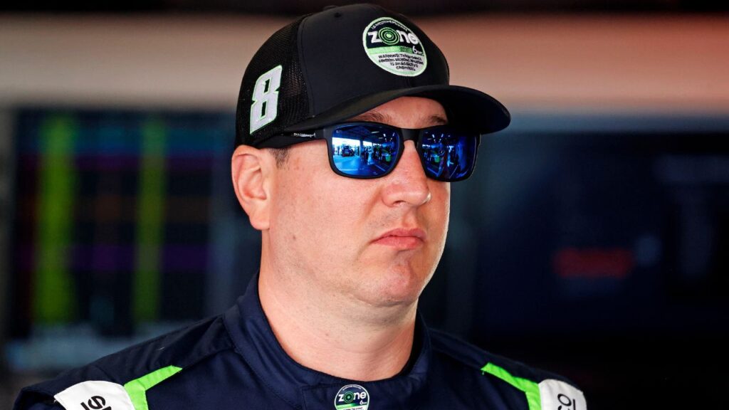 NASCAR Cup Series driver Kyle Busch (8) during practice for the Daytona 500 at Daytona International Speedway.