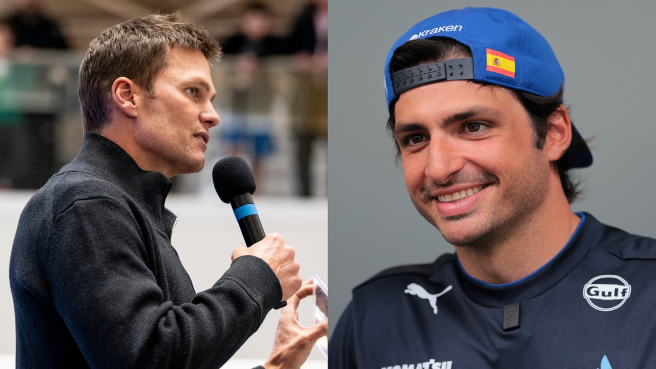 Tom Brady (left), Carlos Sainz (right)