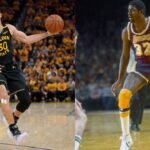 Steph Curry (L) and Magic Johnson (R)