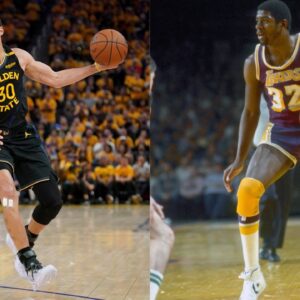 Steph Curry (L) and Magic Johnson (R)