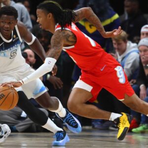 Anthony Edwards and Ja Morant, Wolves v Grizzlies