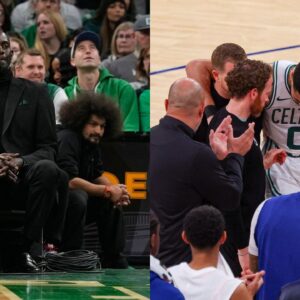 Kevin Garnett (L), Jayson Tatum (R)