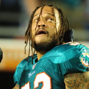 Miami Dolphins linebacker (52) Channing Crowder against the Chicago Bears at Sun Life Stadium.