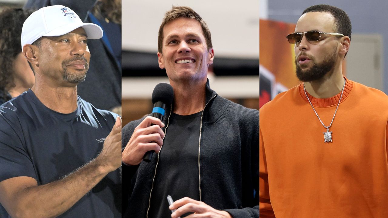 Tiger Woods, Tom Brady, Stephen Curry