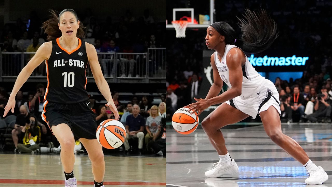 (L) Sue Bird (R) Jackie Young