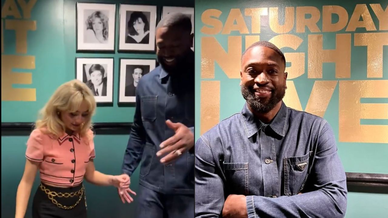 Sabrina Carpenter and Dwyane Wade