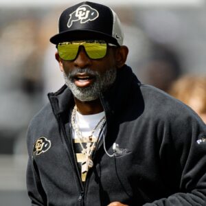 Apr 19, 2025; Boulder, CO, USA; Colorado Buffaloes head coach Deion Sanders during the spring game at Folsom Field.