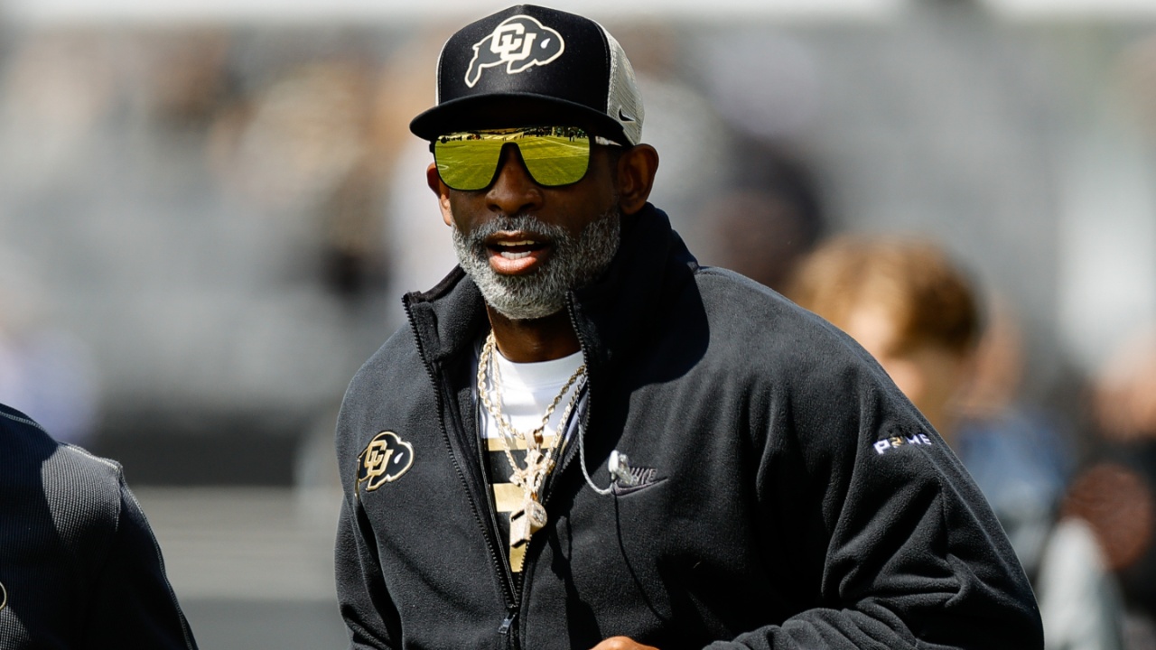 Apr 19, 2025; Boulder, CO, USA; Colorado Buffaloes head coach Deion Sanders during the spring game at Folsom Field.