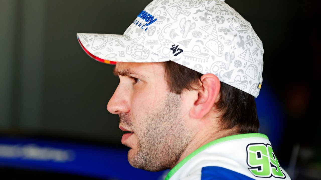 NASCAR Cup Series driver Daniel Suarez (99) during practice for the Daytona 500 at Daytona International Speedway.