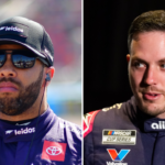 (L-R) NASCAR Cup Series drivers Bubba Wallace and Alex Bowman.