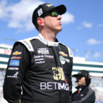 NASCAR Cup Series driver Kyle Busch (8) during qualifying for the Pennzoil 400 at Las Vegas Motor Speedway.