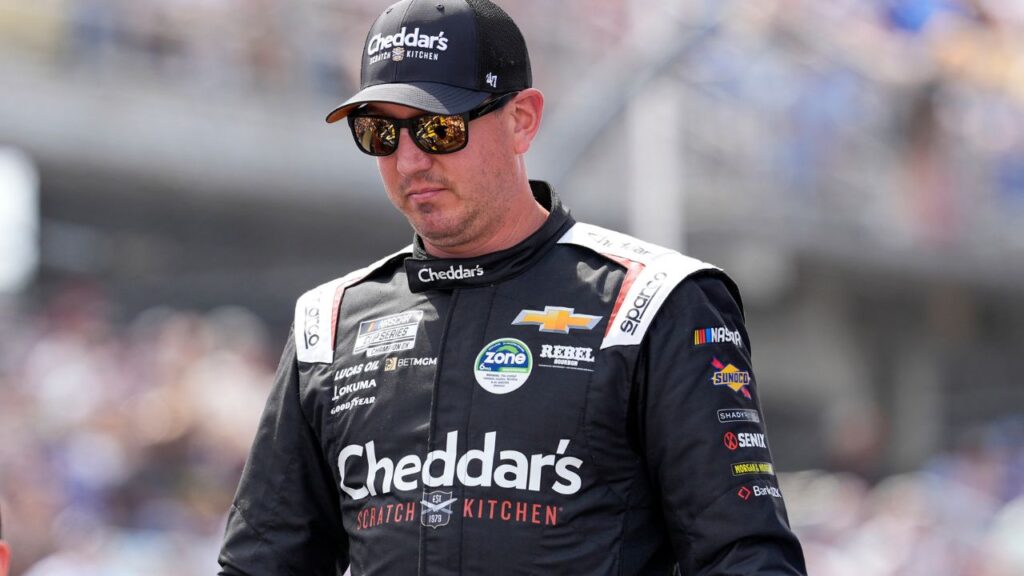 NASCAR Cup Series driver Kyle Busch (8) during intros during the Goodyear 400 at Darlington Raceway.
