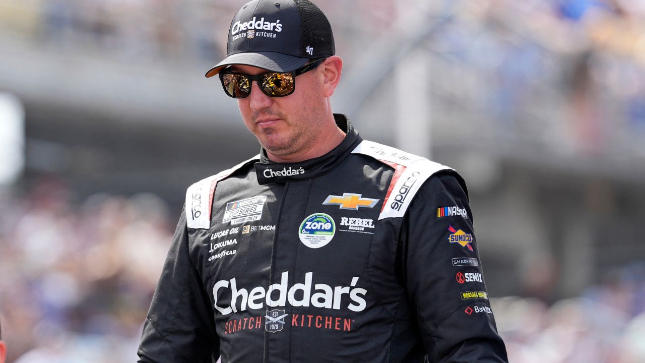 NASCAR Cup Series driver Kyle Busch (8) during intros during the Goodyear 400 at Darlington Raceway.