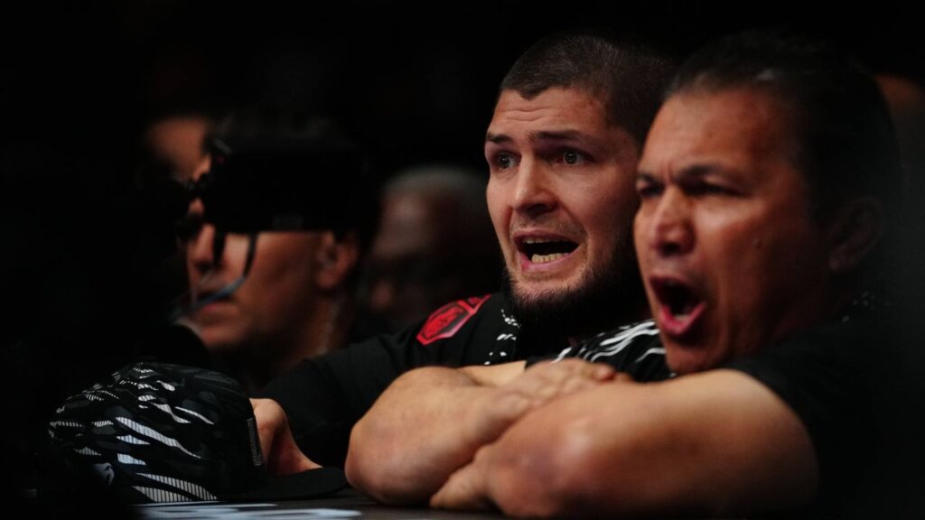 Khabib Nurmagomedov at Intuit Dome for UFC311 Makhachev vs Moicano on January 18, 2025 in Los Angeles, CA, United States.