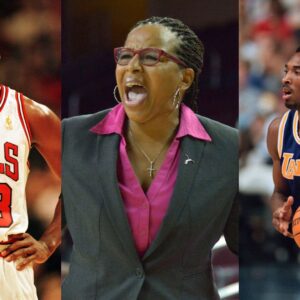 Michael Jordan (L), Cynthia Cooper (C), and Kobe Bryant (R)