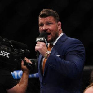 Michael Bisping, UFC commentator and retired mixed martial artist during the UFC Fight Night: Blaydes v Aspinall event