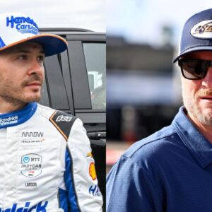 Kyle Larson and Dale Earnhardt Jr.