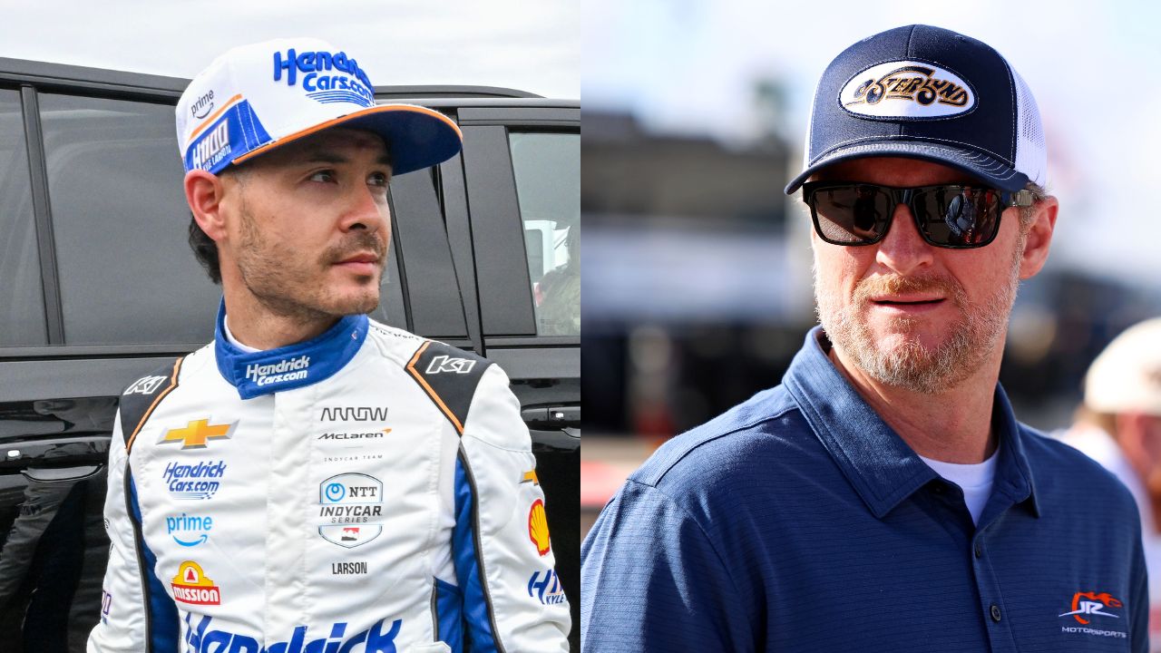 Kyle Larson and Dale Earnhardt Jr.