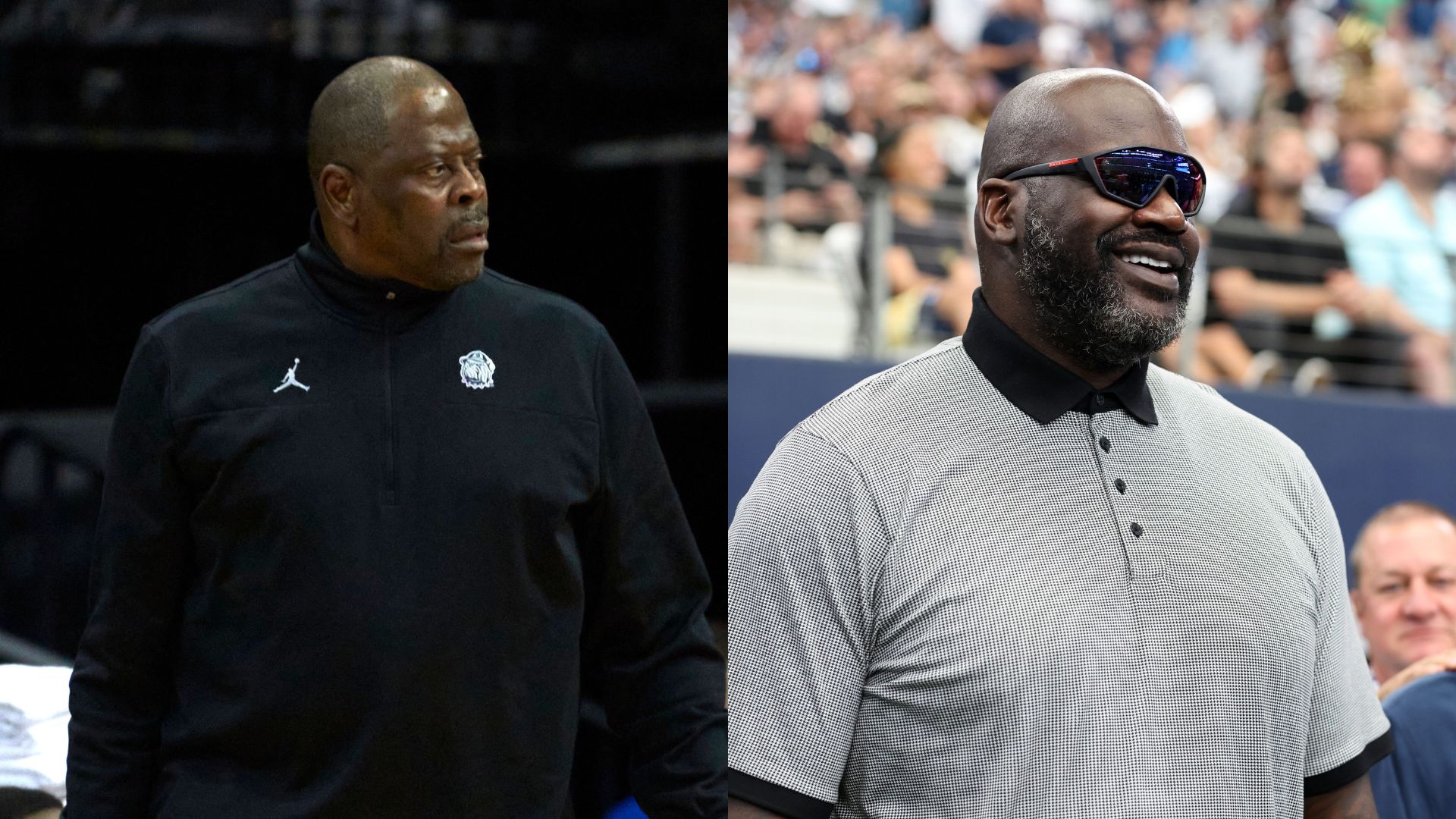 Patrick Ewing (L) and Shaquille O'Neal (R)