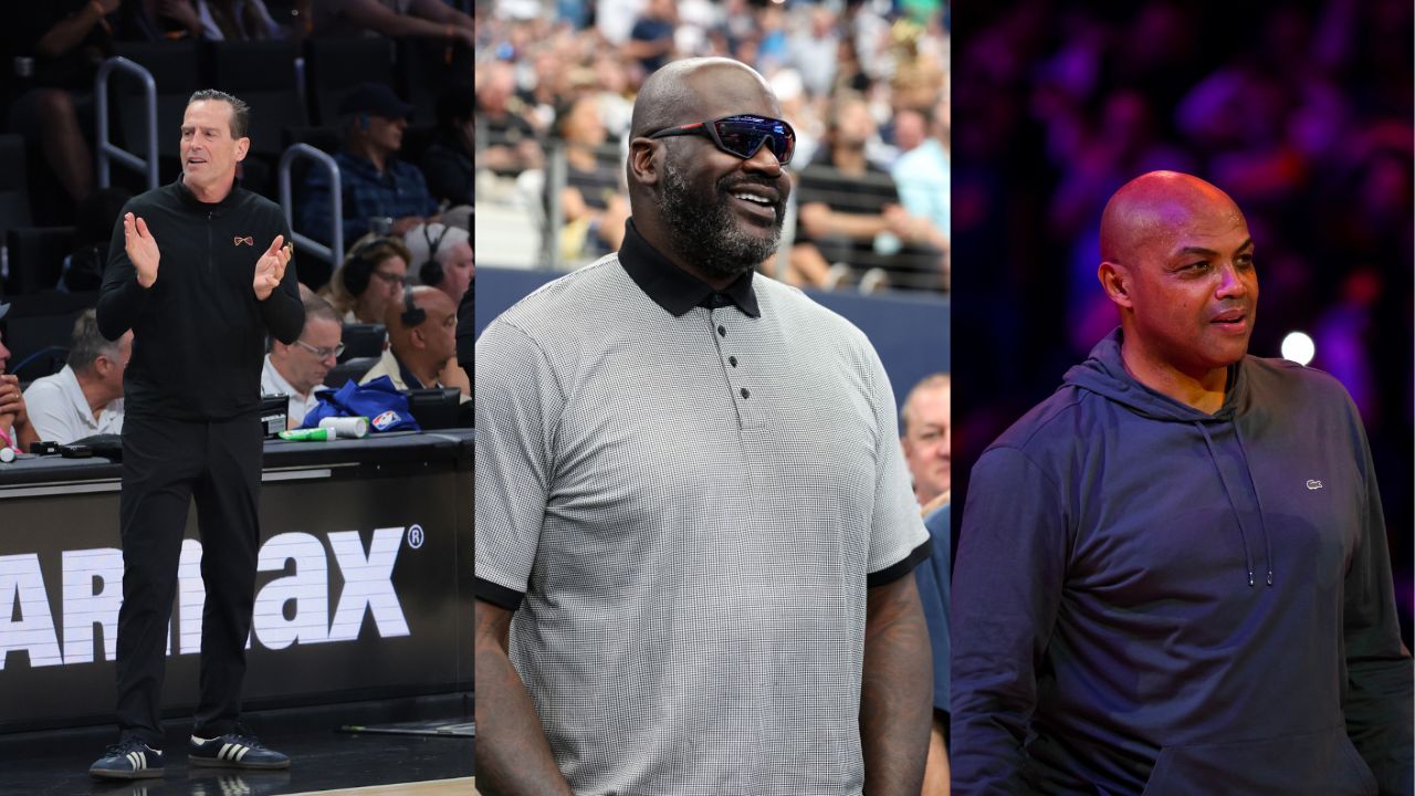 Kenny Atkinson (L), Shaquille O'Neal (C), Charles Barkley (R)