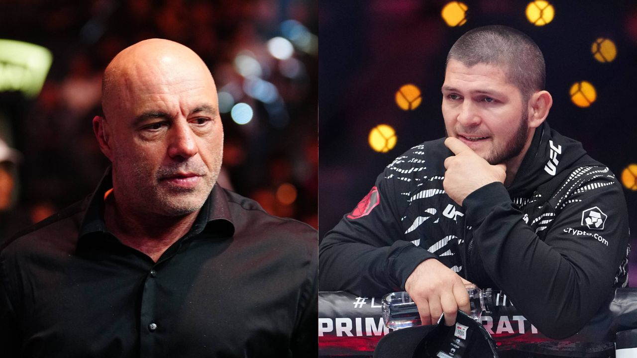 Joe Rogan (L), Khabib Nurmagomedov (R)