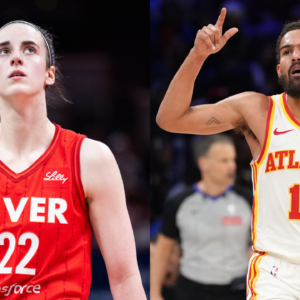 Caitlin Clark (L) and Trae Young (R)