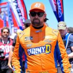 NASCAR Cup Series driver Ricky Stenhouse Jr. (47) is introduced before the start of the Wurth 400 race at Texas Motor Speedway.