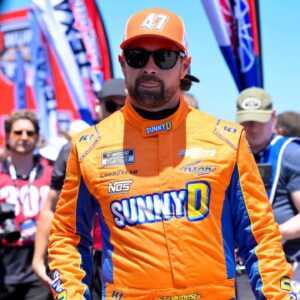 NASCAR Cup Series driver Ricky Stenhouse Jr. (47) is introduced before the start of the Wurth 400 race at Texas Motor Speedway.