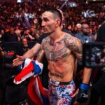 Max Holloway during UFC 300 at T-Mobile Arena.