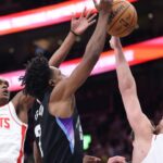 Amen Thompson and Alperen Sengun, Rockets v Jazz