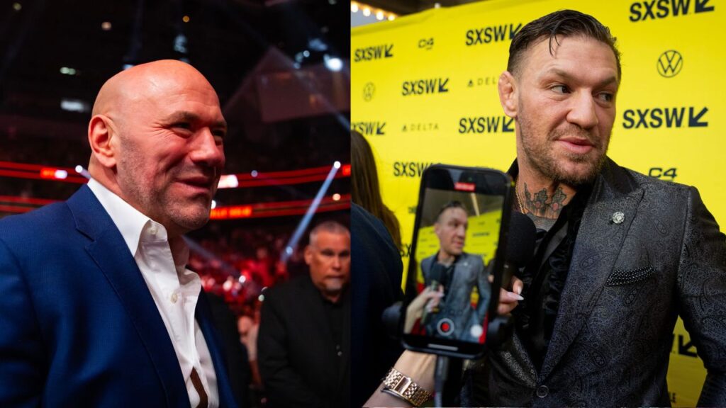 Dana White (L), Conor McGregor (R)