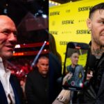 Dana White (L), Conor McGregor (R)