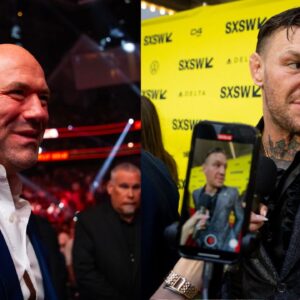 Dana White (L), Conor McGregor (R)