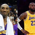 Kobe Bryant (L) and LeBron James (R)