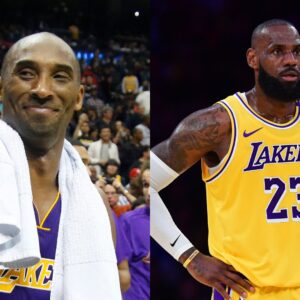 Kobe Bryant (L) and LeBron James (R)