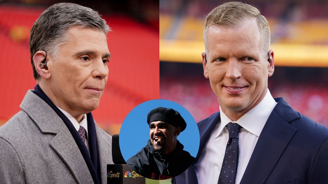 Mike Florio, Jalen Hurts, Chris Simms